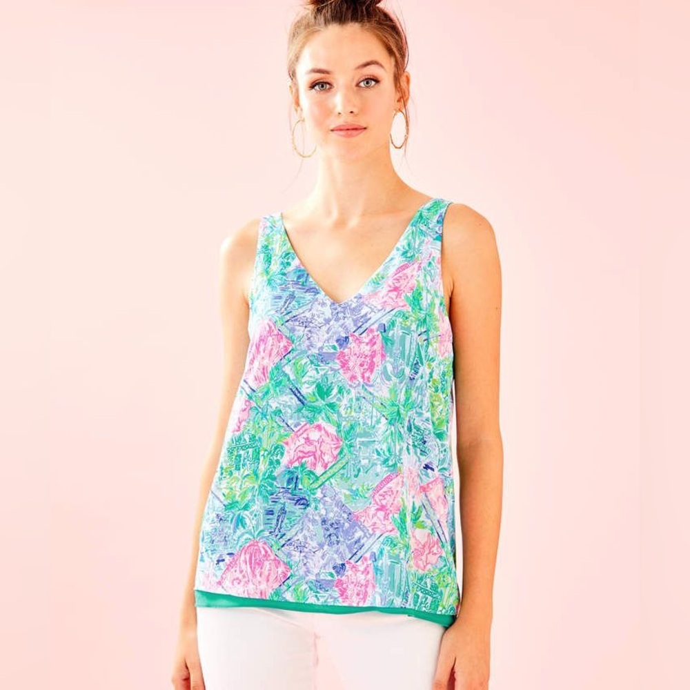 Lilly Pulitzer Florin Reversible Vneck Tank - XS/S